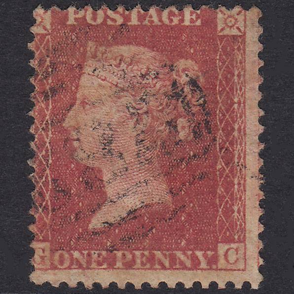 GB QV 1857 1d Rose-Red Plate 62 SG40-C10(1) GC