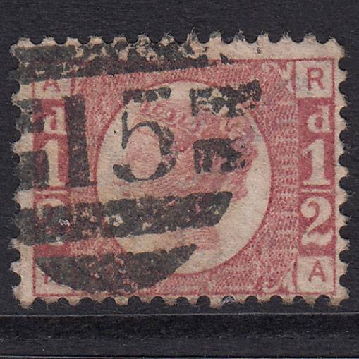 GB QV 1870 1/2d Rose Plate 11 SG49-G4 RA GU London IS Cancel