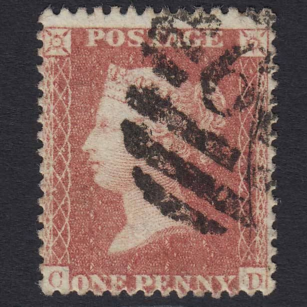 GB QV 1857 1d Rose-red (Plate 47) (SG40) 'CD' FU in London C10