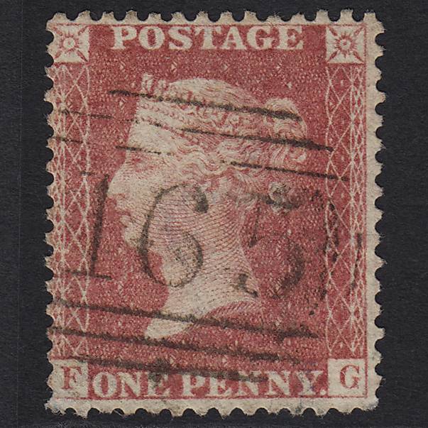 GB QV 1857 1d Rose-red (Plate 34) SG40-C10(1) FG FU Carlisle 165
