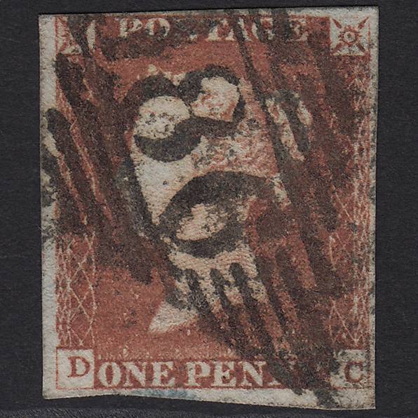 GB QV 1841 1d Red-brown (Plate 85) SG8-B1(1) DC GU Dublin 186 4M Imperf