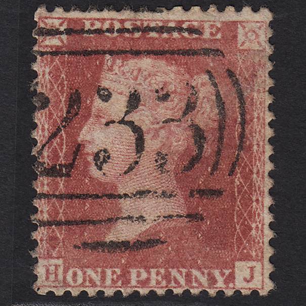 GB QV 1857 1d (Plate 55) SG40-C10(1) HJ FU Darlington 233 Missing Imprimatur