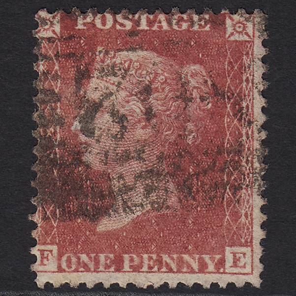 GB QV 1857 1d Rose-red (Plate 62) SG40-C10(1) FE GU in Scotland