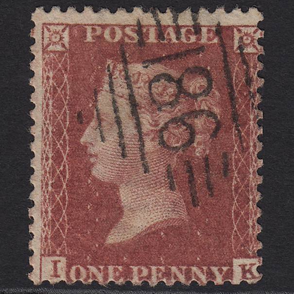 GB QV 1857 1d (Plate 52) SG40-C10(1) IK FU Dublin 186 Missing Imprimatur
