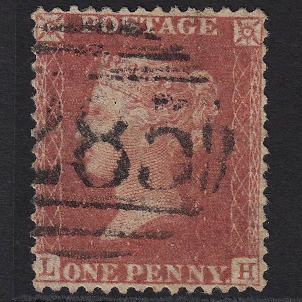 GB QV 1857 1d Rose-red (Plate 55) SG40-C10(1) LH FU Exeter 285