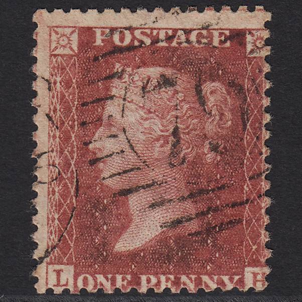GB QV 1857 1d Rose-red (Plate 55) SG40-C10(1) LH GU London D&S 79 Misperf
