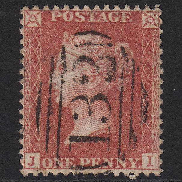 GB QV 1857 1d Rose-red (Plate 44) SG40-C10(1) JI FU Brighton 132