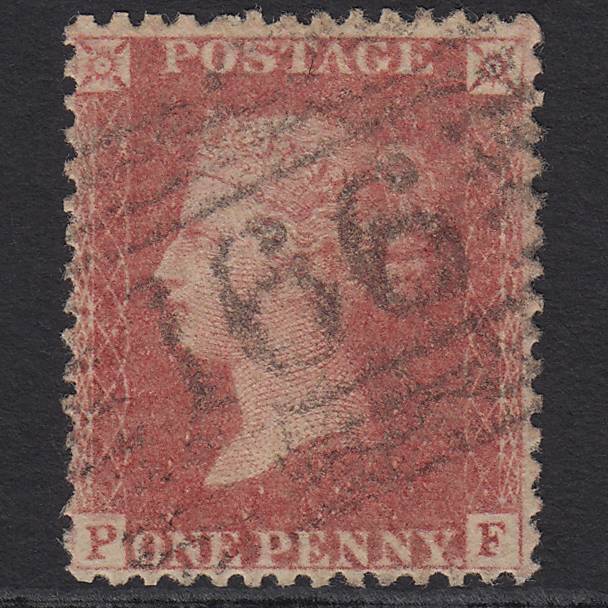 GB QV 1857 1d Rose-red Plate R17 SG40-C10(1) PF FU Grantown 166