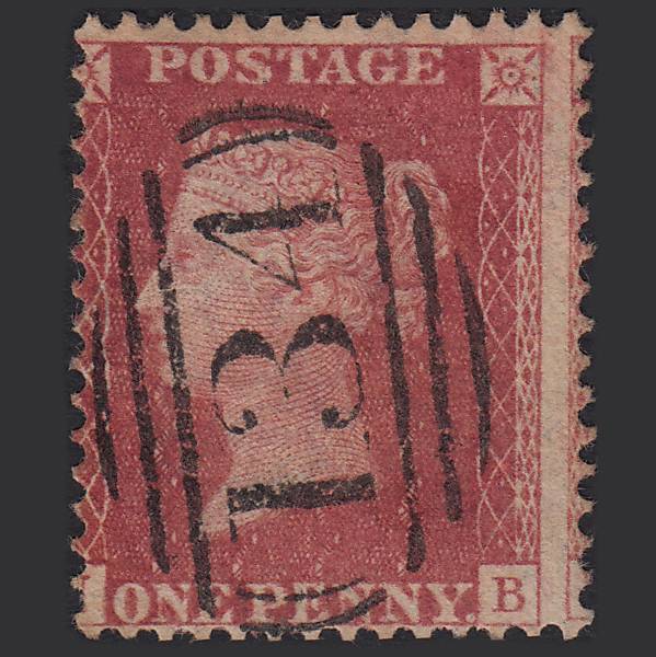 GB QV 1857 1d Rose-red (Plate 67) SG40-C10(1) NB FU Bristol 134 Large Misperf