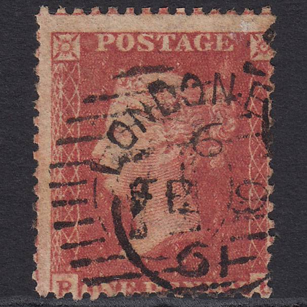 GB QV 1857 1d Rose-red SG40-C10(1) GU London D&S Cancel