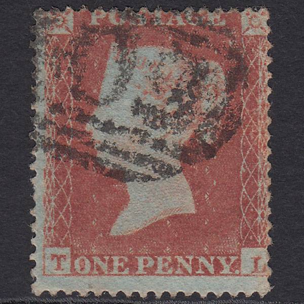 GB QV 1854 1d Red-brown (Plate 185) SG17-C1(1) TL GU Missing Imprimatur