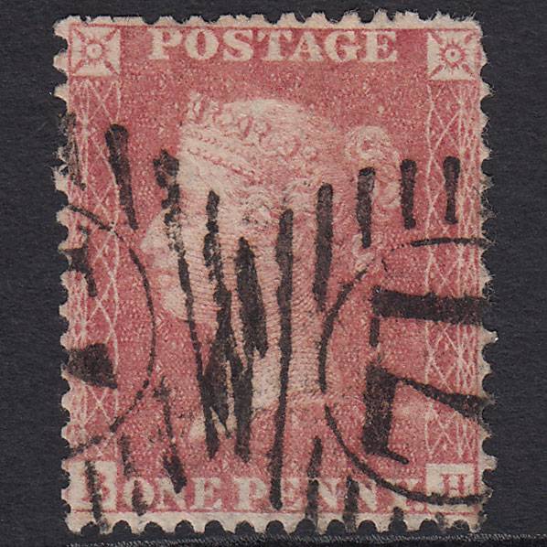 GB QV 1857 1d Pale Rose (Plate 56) SG39-C10(3) BH GU London D&S 71