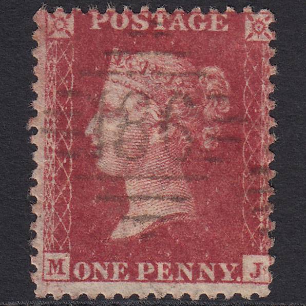 GB QV 1857 1d Deep Rose-red (Plate 58) SG41-C10(4) MJ FU Dublin 186