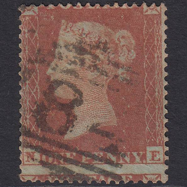 GB QV 1854 1d Red-brown (Plate 177) SG17-C1(1) NE GU Misperf