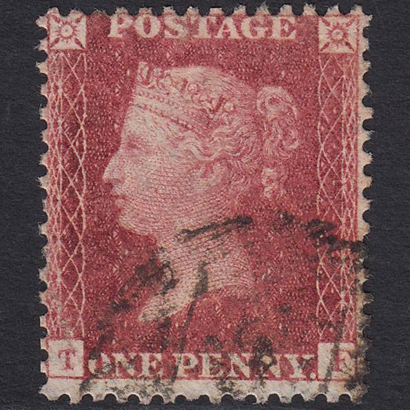 GB QV 1857 1d Rose-red (Plate 56) SG40-C10(1) TF FU London IS Cancel