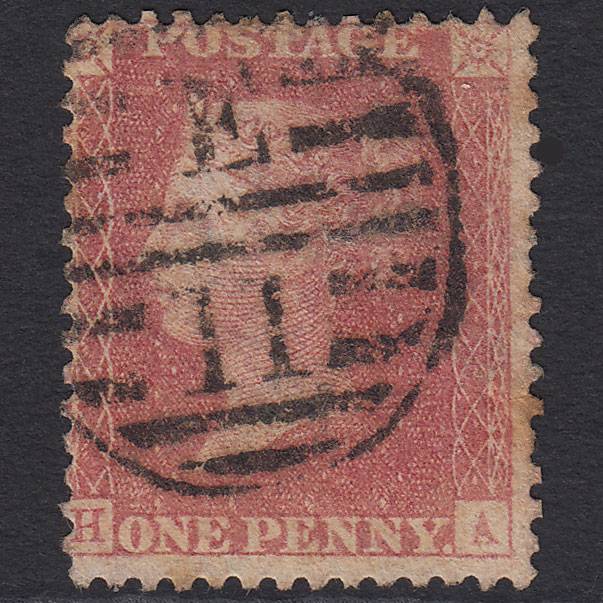 GB QV 1857 1d Pale Rose (Plate 52) SG39-C10(3) HA GU London D&S E11