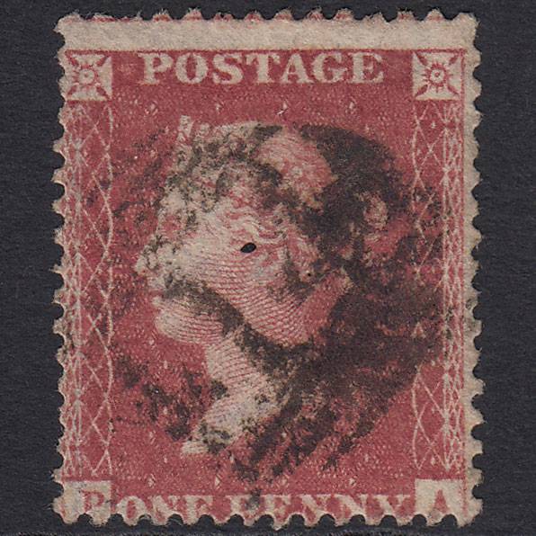GB QV 1857 1d Rose-red (Plate 47) SG40-C10(1) PA GU Misperf