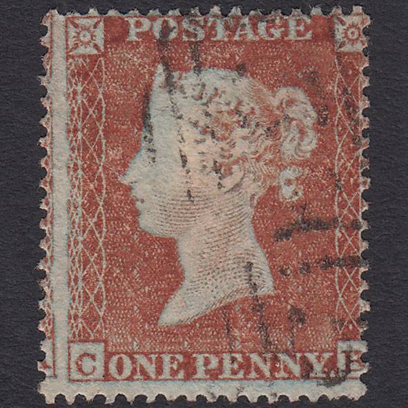 GB QV 1854 1d Yellow-brown (Plate 189) SG18-C1(2) CB FU Accrington 5 Misperf