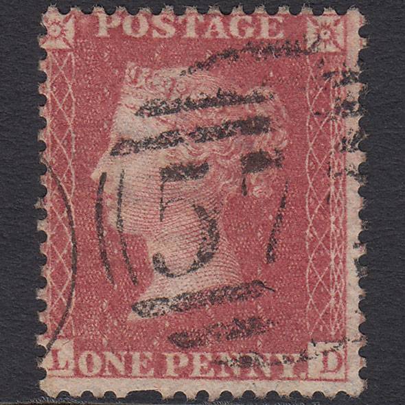 GB QV 1857 1d Rose-red (Plate 52) SG40-C10(1) LD GU Norwich 575