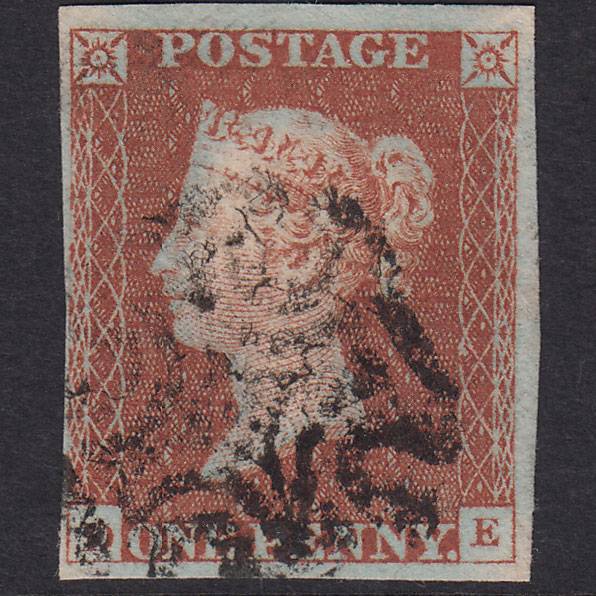 GB QV 1841 1d Red-Brown Plate 28 SG8-B1(1) Ivory Head DE FU 4M MX