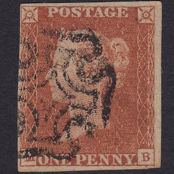 GB QV 1841 1d Red-Brown Plate 29 SG8-B1(1) MB GU 4 Margins Maltese Cross