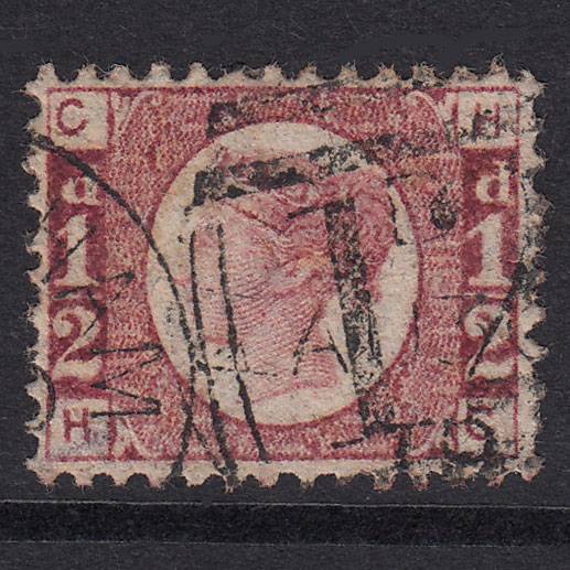GB QV 1870 1/2d Plate 13 SG48-G4 HC FU Altrincham 12 Very Well Centred