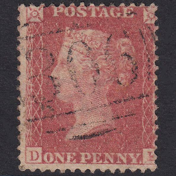 GB QV 1857 1d Pale Rose Plate 43 SG39-C10(3) DE FU Frome 306
