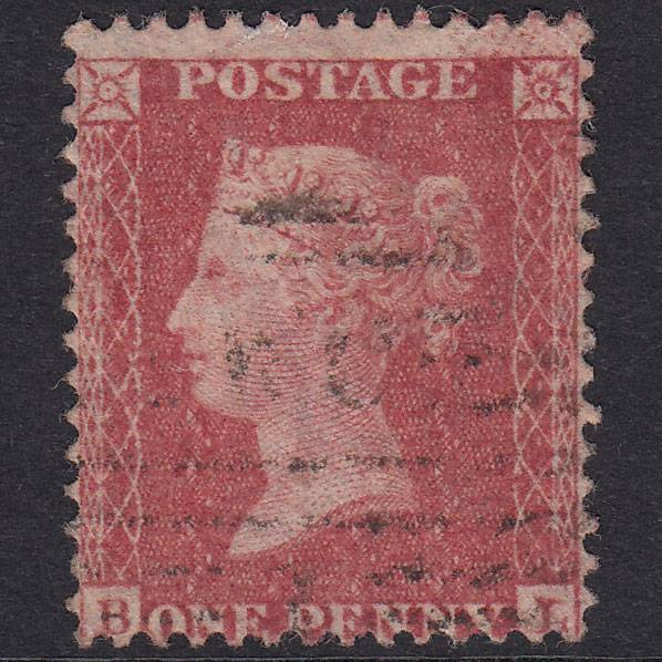 GB QV 1857 1d Rose-Red Plate 46 SG40-C10(1) BL VFU Light Cancel