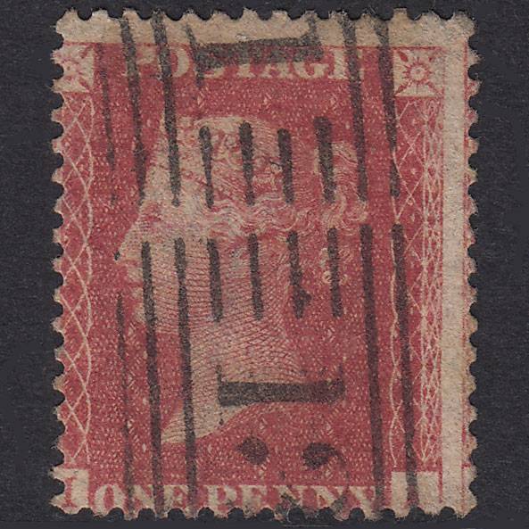 GB QV 1857 1d Plate 59 SG40-C10(1) IA FU Edinburgh 131 Roller Cancel